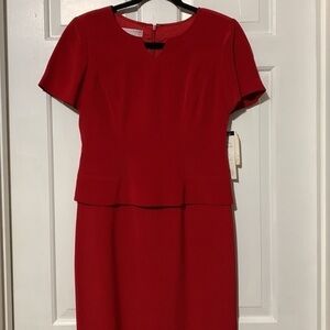 NWT Vintage Silk Maggie London red 100% silk dress
